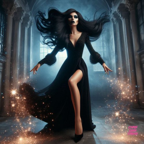 The Enchantress in Black: A Tale of Charm, Chaos, and Unexpected Laughs